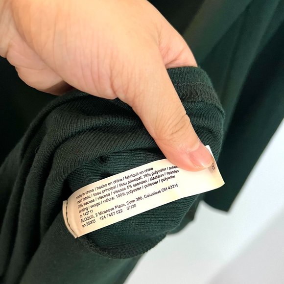 Eloquii Dark Green Cowl Neck Knit Long Sleeve Sweater Dress Shift Classy 18 Plus - Picture 9 of 9